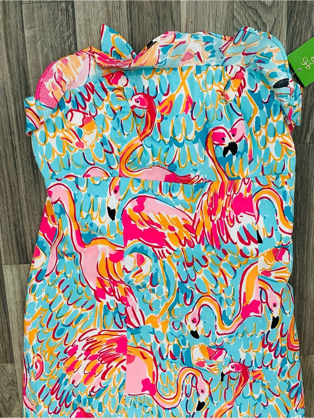 Lilly Pulitzer 2 Tropical Flamingo Shift Dress Franco printed multi peel and eat - Picture 5 of 9